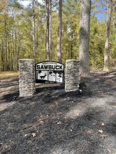 Stone piers for a neighborhood entrance sign